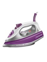 Ferro de passar a vapor mondial fvn-01-p spray e base cerâmica diamante branco/roxo