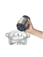 Miniprocessador de alimentos black decker mp300g antiaderente em inox, modo de 2 ou 4 lâminas com 2 velocidades - 300w