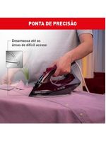 Ferro de passar a vapor arno ultragliss com spray e base durilium airglide - vinho