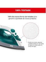 Ferro de passar a vapor arno steamgliss fsgp com spray e base antiaderente - verde/branco