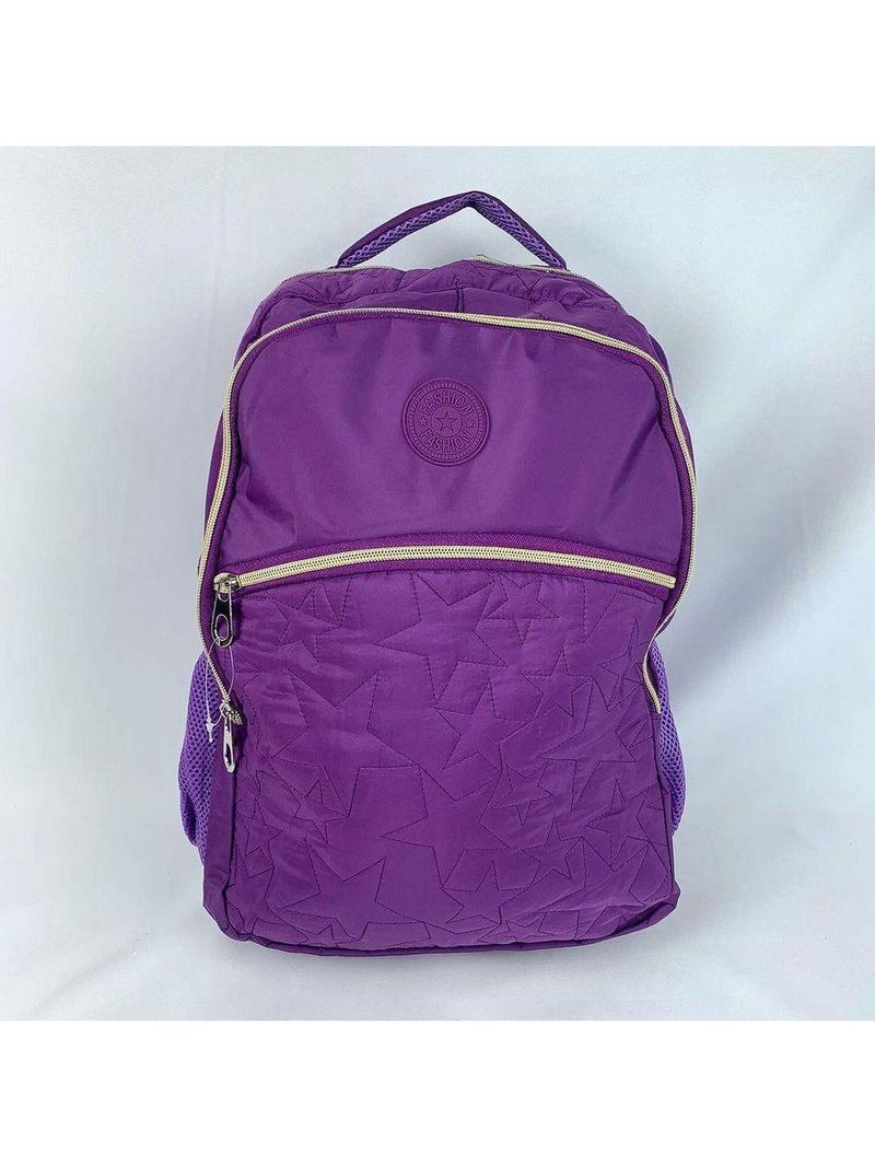 Mochila Escolar Feminina Casual Reforçada Estrela roxo