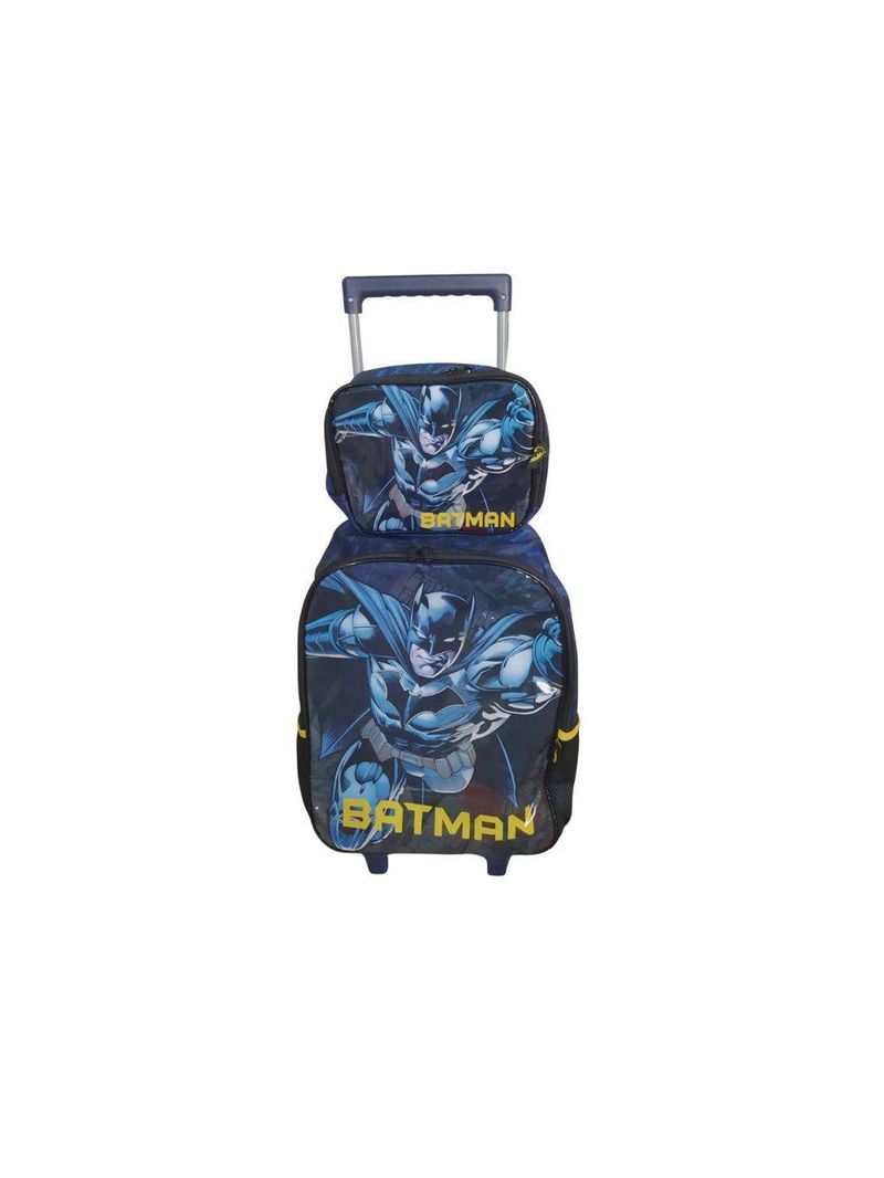 Mochila De Carrinho C/ Lancheira Do Batman Azul - Luxcel