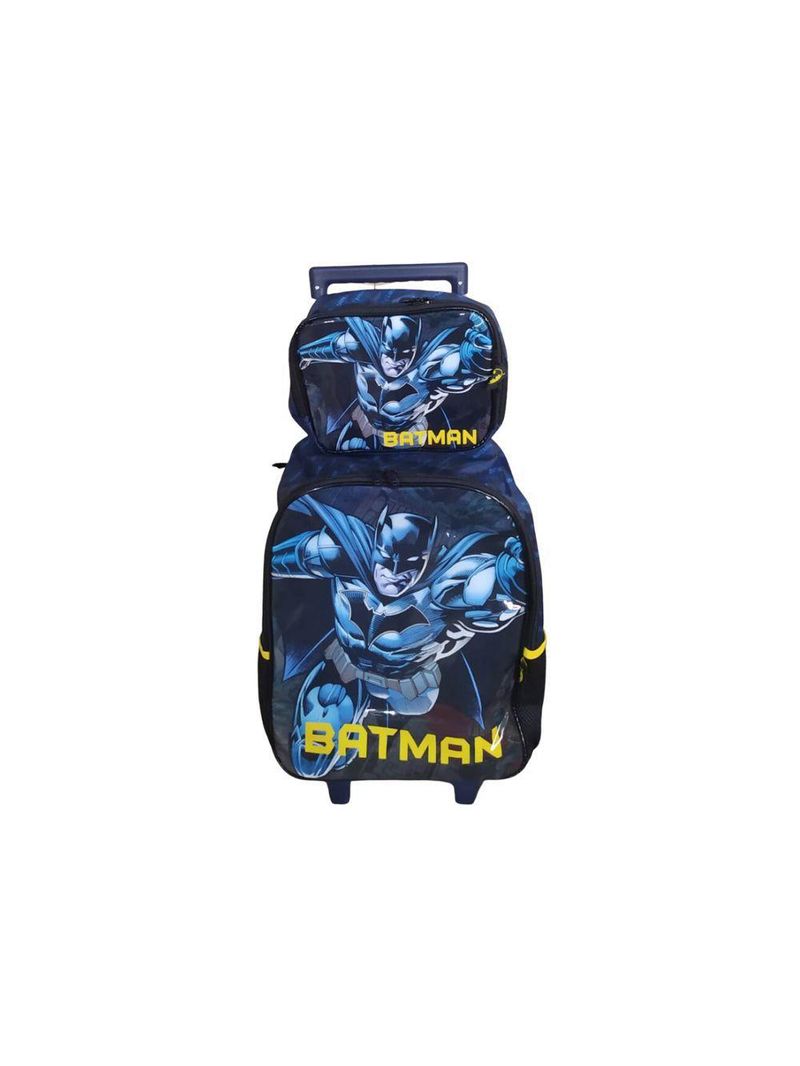 Mochila De Carrinho C/ Lancheira Do Batman Azul - Luxcel