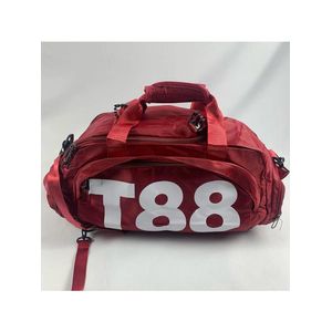 Bolsa Mala Esportiva Mochila Costa Transversal Fitness Treino Futebol Academia Viagem Impermeável vermelho