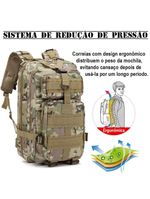 Mochila Multiuso Escolar Tática Cargueira 30 Litros Camping Pesca Verde