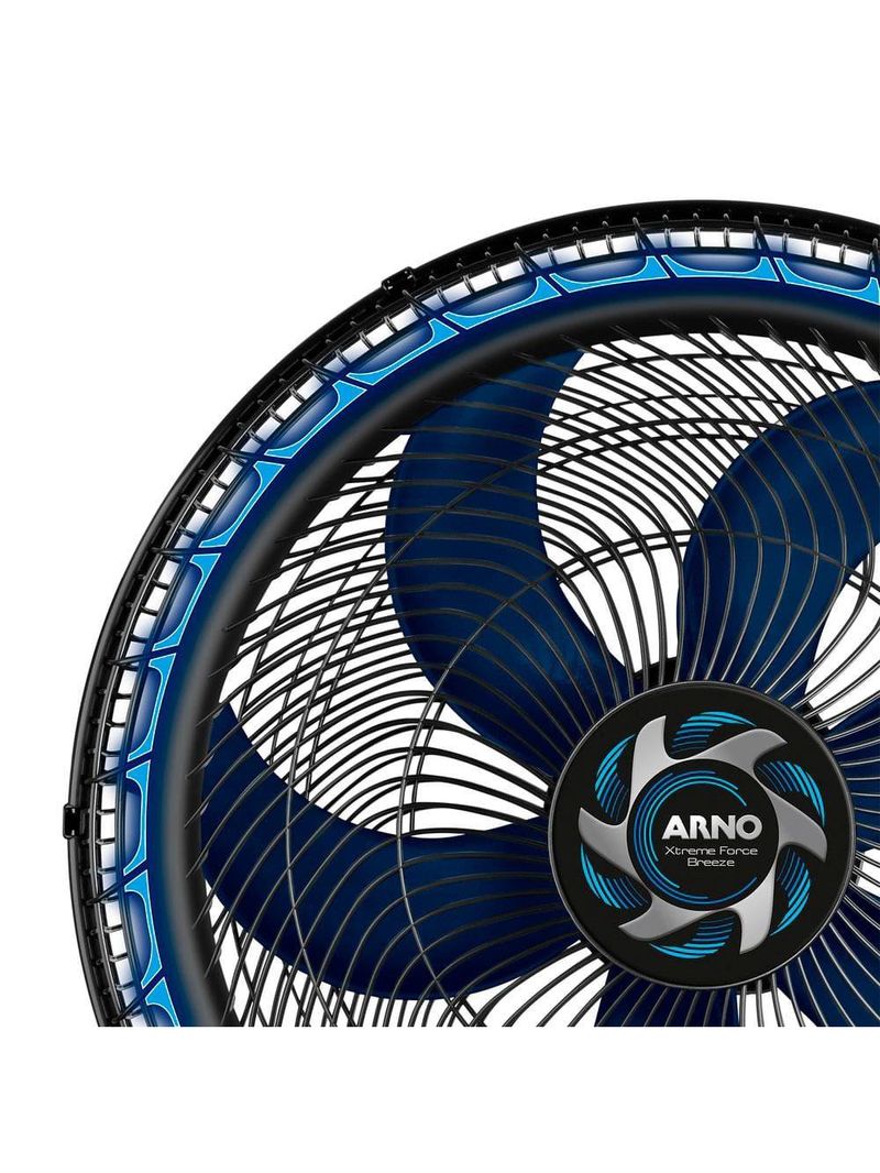 Ventilador de parede arno xtreme force breeze vb51 50cm com 3 velocidades e 6 pás - preto