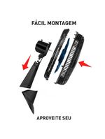 Ventilador de parede arno xtreme force breeze vb51 50cm com 3 velocidades e 6 pás - preto