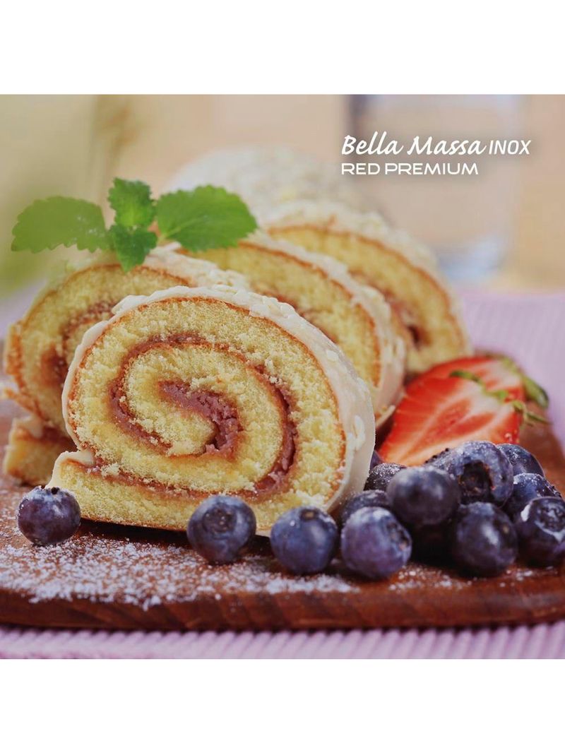 Batedeira mondial premium vermelha bella massa inox b-29 np com 4 velocidades e 500w