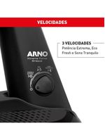 Ventilador de mesa arno xtreme force breeze vb50 50cm com 3 velocidades e 6 pás - preto