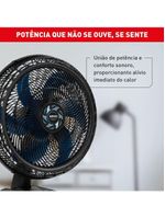 Ventilador de mesa arno xtreme force breeze vb50 50cm com 3 velocidades e 6 pás - preto