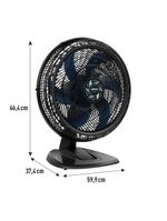 Ventilador de mesa arno xtreme force breeze vb50 50cm com 3 velocidades e 6 pás - preto