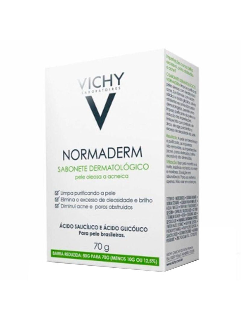 Sabonete dermatológico facial vichy - normaderm