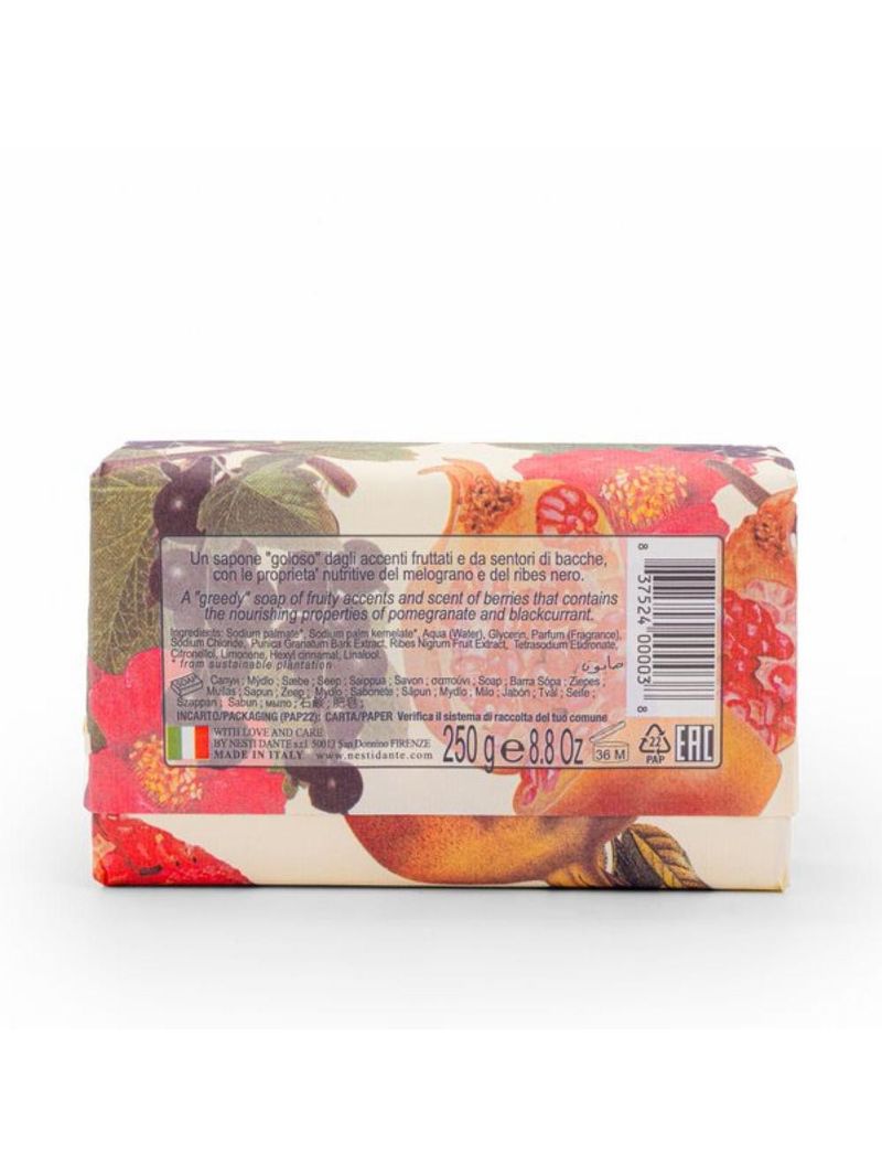 Sabonete em barra nesti dante il frutteto romã e groselha preta