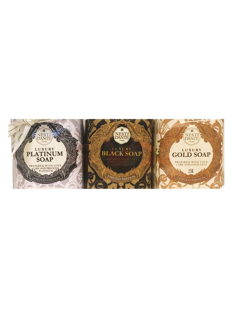 Nesti dante luxury gold platinum black kit - sabonetes em barra