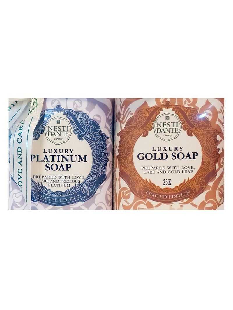 Nesti dante luxury gold e platinum kit - sabonetes em barra