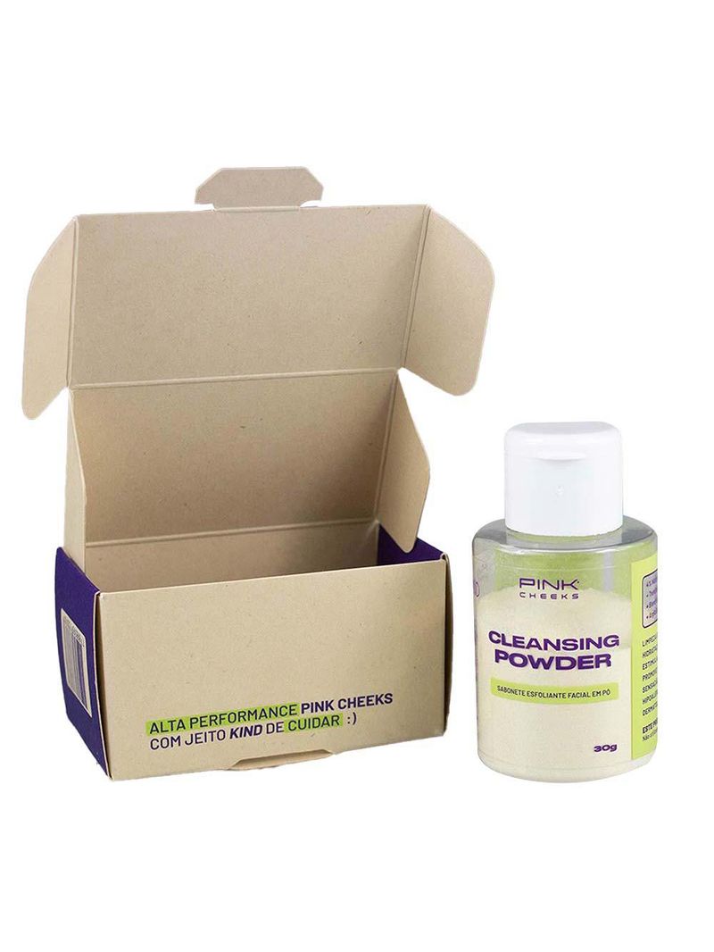 Sabonete facial em pó pink cheeks cleansing powder