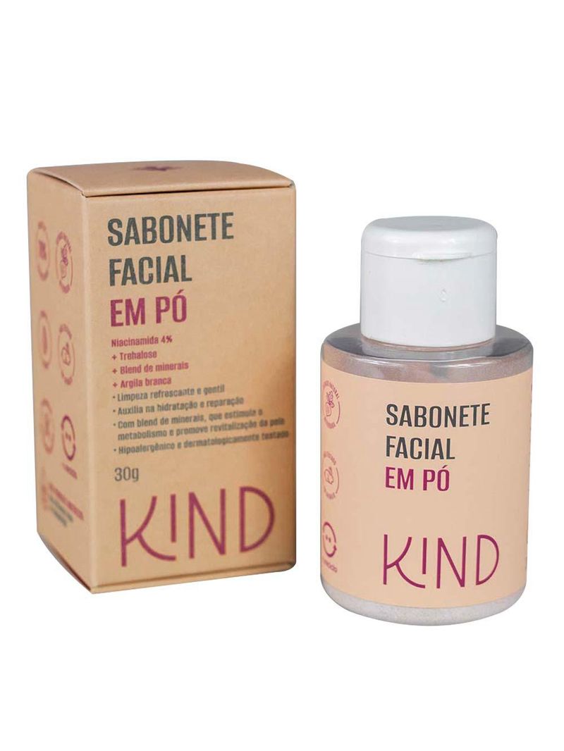 Sabonete facial em pó kind beauty