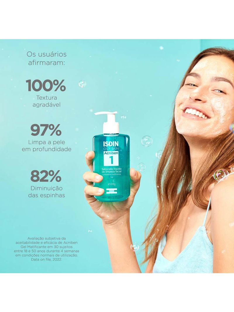 Sabonete facial pele oleosa isdin - acniben