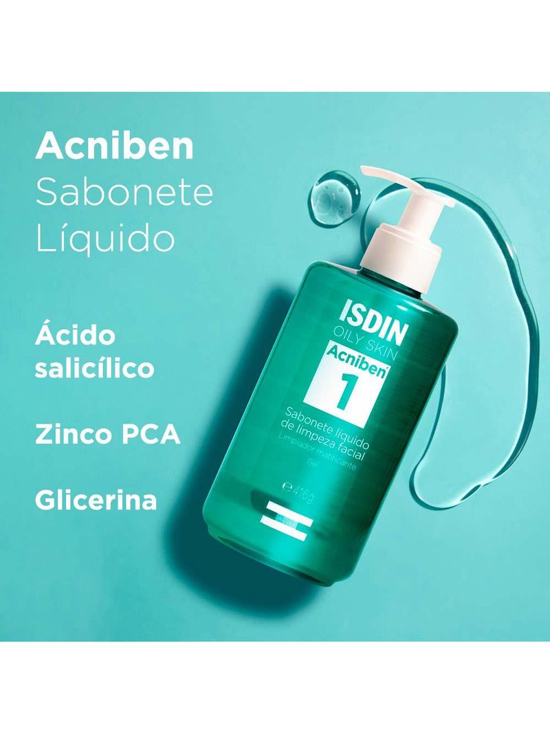 Sabonete facial pele oleosa isdin - acniben