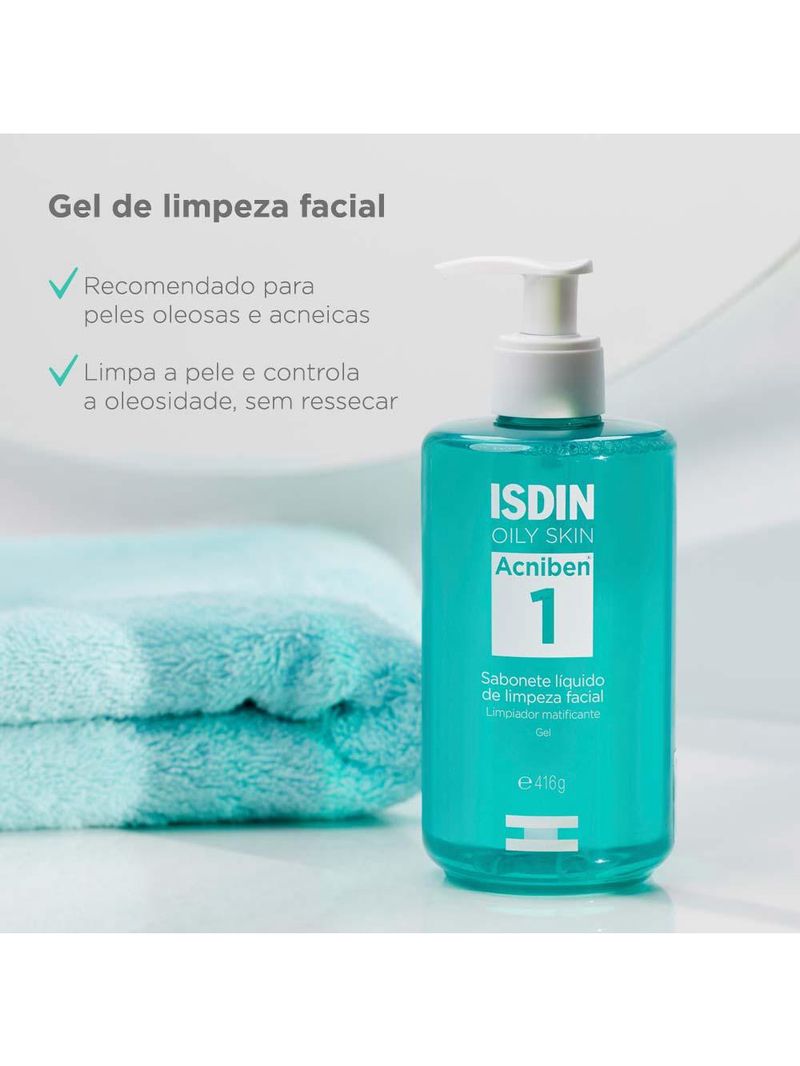 Sabonete facial pele oleosa isdin - acniben