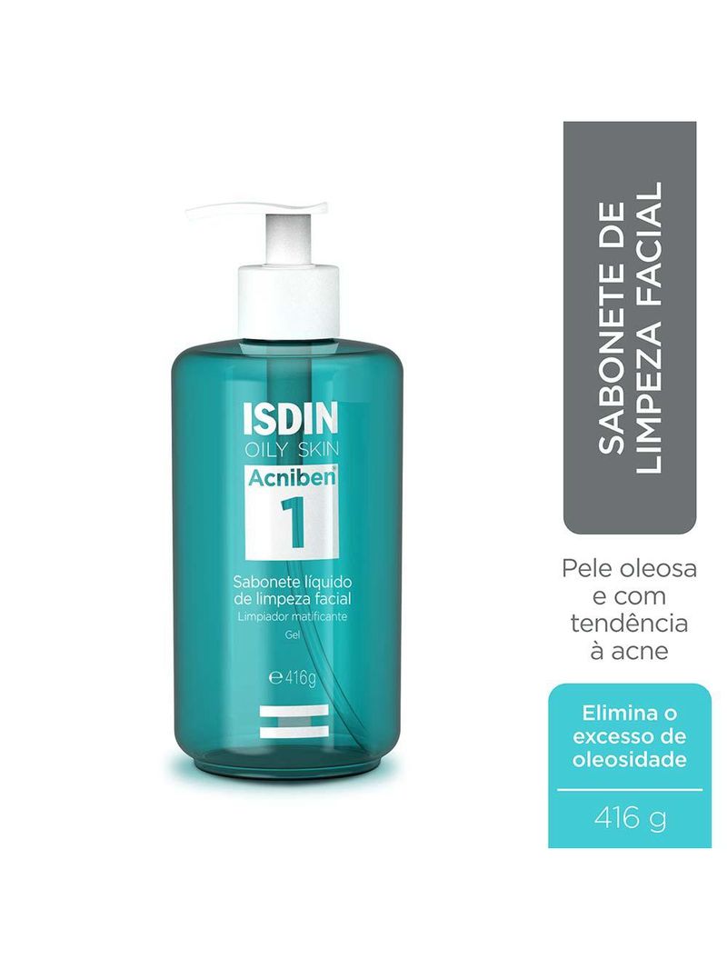 Sabonete facial pele oleosa isdin - acniben