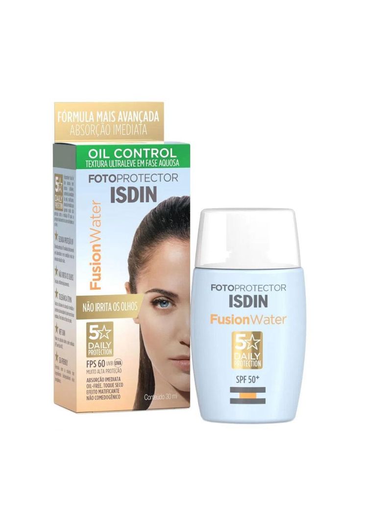 Isdin kit - sabonete líquido facial acniben + protetor solar facial fusion water 5 stars fps60