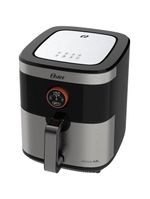 Fritadeira elétrica sem Óleo air fryer 2 em 1 oster ofrt660 4,8l com função desidratar – black inox