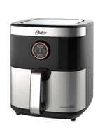 Fritadeira elétrica sem Óleo air fryer 2 em 1 oster ofrt660 4,8l com função desidratar – black inox