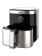 Fritadeira elétrica sem Óleo air fryer 2 em 1 oster ofrt660 4,8l com função desidratar – black inox