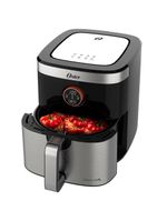 Fritadeira elétrica sem Óleo air fryer 2 em 1 oster ofrt660 4,8l com função desidratar – black inox