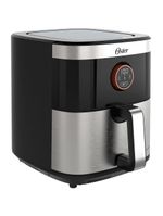 Fritadeira elétrica sem Óleo air fryer 2 em 1 oster ofrt660 4,8l com função desidratar – black inox