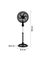 Ventilador de coluna britânia bvt466 maxx force 40cm com 3 velocidades, 6 pás e 160w - preto