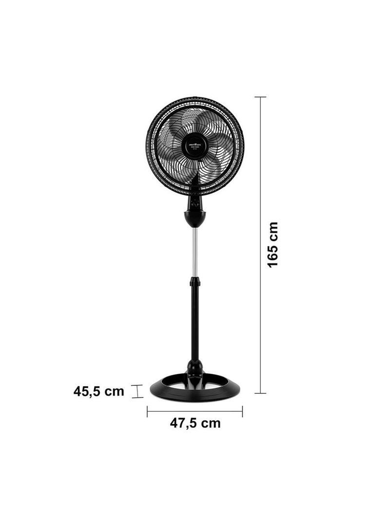 Ventilador de coluna britânia bvt466 maxx force 40cm com 3 velocidades, 6 pás e 160w - preto