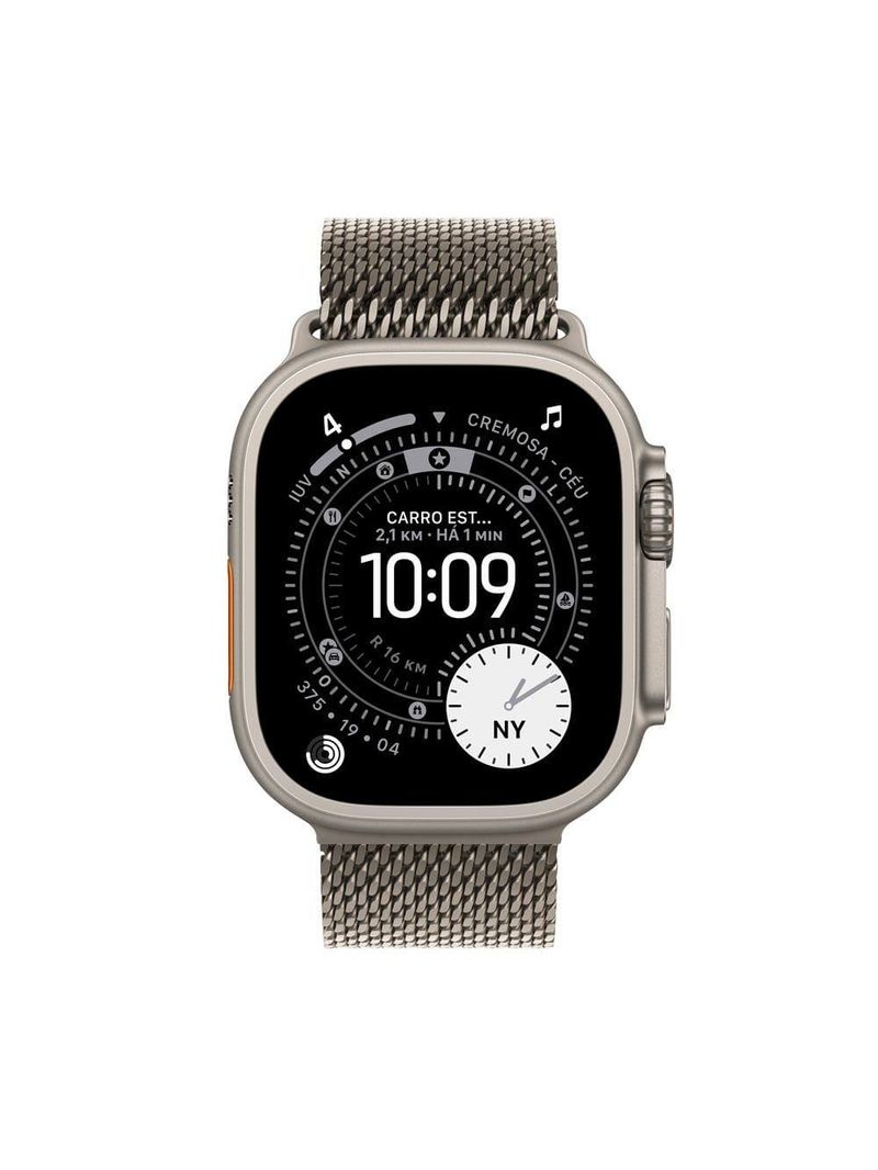 Apple watch ultra 3 gps+ cellular 49mm pulseira milanês p natural