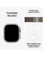 Apple watch ultra 3 gps+ cellular 49mm pulseira milanês m natural