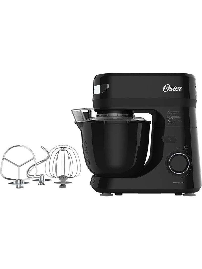 Batedeira planetária bowl black iii oster obat640 850w 12 velocidades tampa antirrespingos
