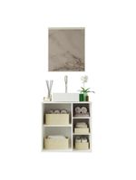 Armário gabinete com espelho para banheiro 60cm branco madesa