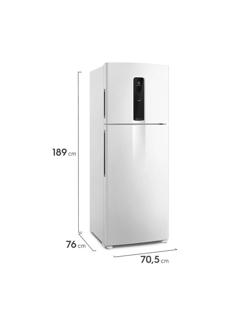 Geladeira electrolux frost free inverter 480l it70 efficient autosense duplex painel digital branca bivolt
