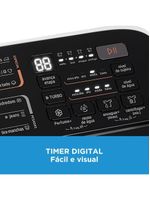 Lavadora de roupas midea wave agitator 13kg ma512w130a com timer digital, filtro de fiapos, função perfume+ e sistema power mix dispenser - branca