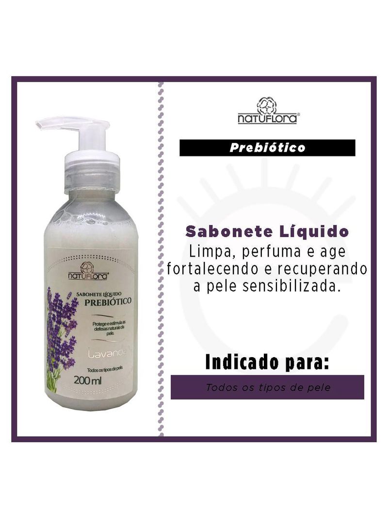 Sabonete líquido natuflora - lavanda prebiótico