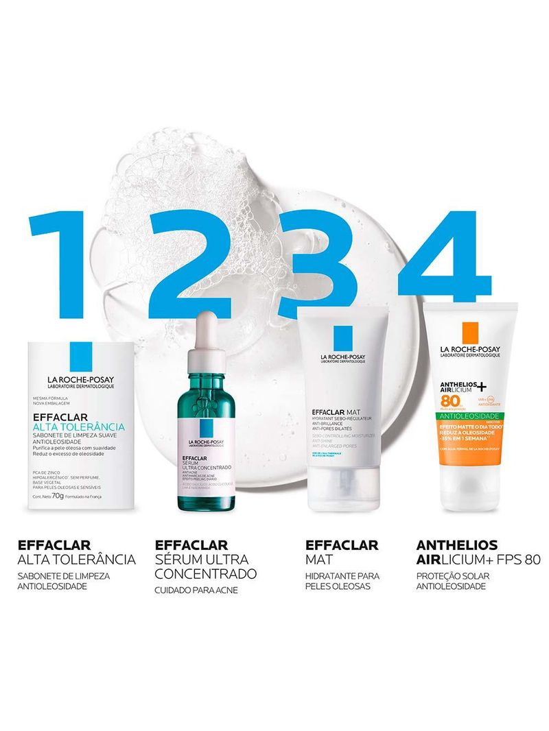 Sabonete em barra facial la roche-posay - effaclar alta tolerância