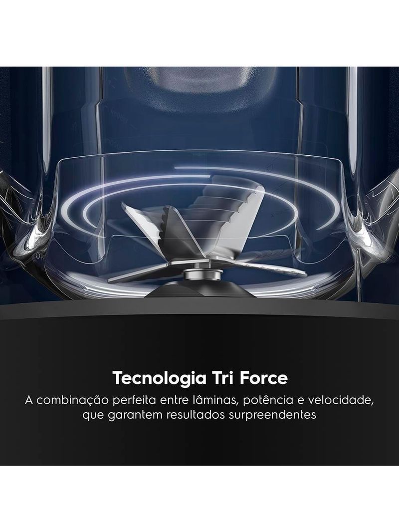 Liquidificador electrolux ebl1300 efficient triforce 1300w 3,2l preto