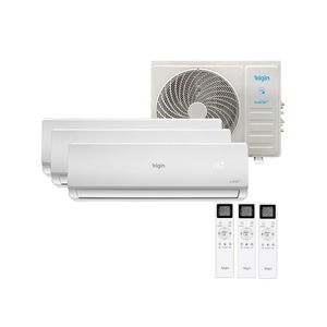 Ar Condicionado Tri Split Elgin Inverter 27000 BTUs 2X9000 e 1X12000 Quente e Frio 220V MTQE27C2CB