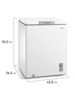 Freezer Midea Horizontal 145L 1 Porta Branco 220V (MDRC207SLA012)