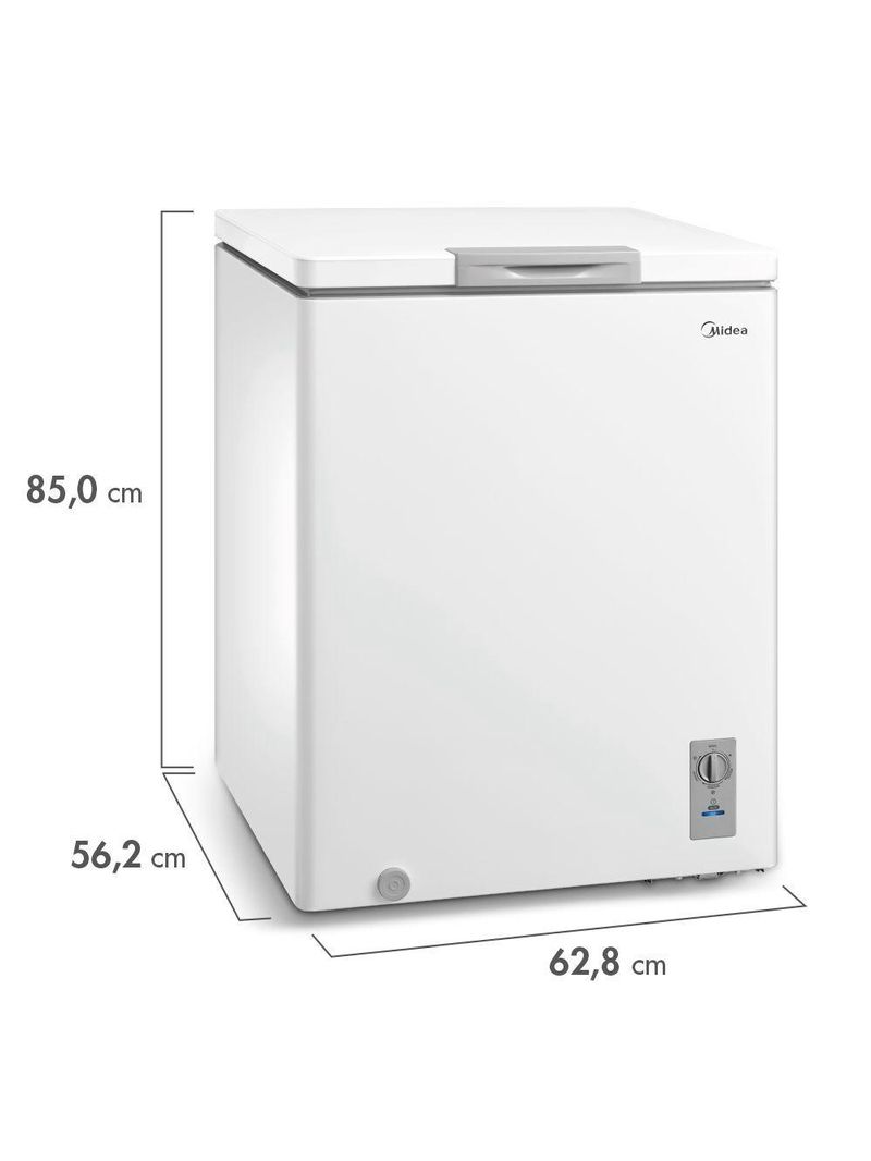 Freezer Midea Horizontal 145L 1 Porta Branco 220V (MDRC207SLA012)