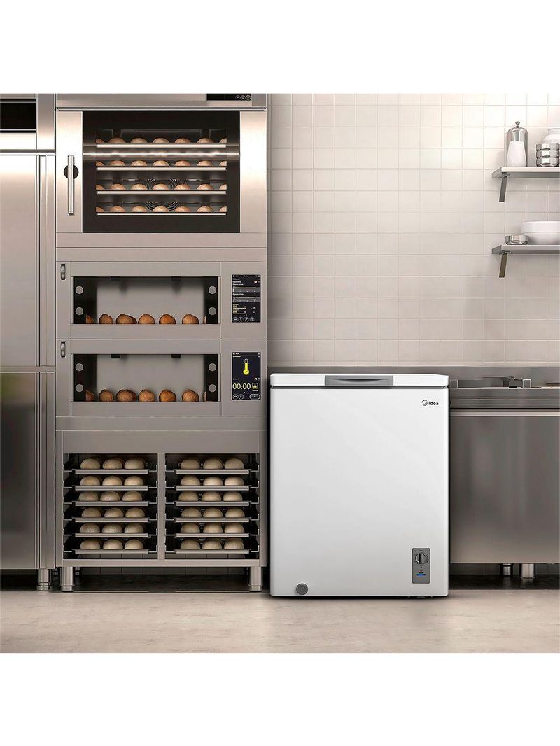 Freezer Midea Horizontal 145L 1 Porta Branco 220V (MDRC207SLA012)