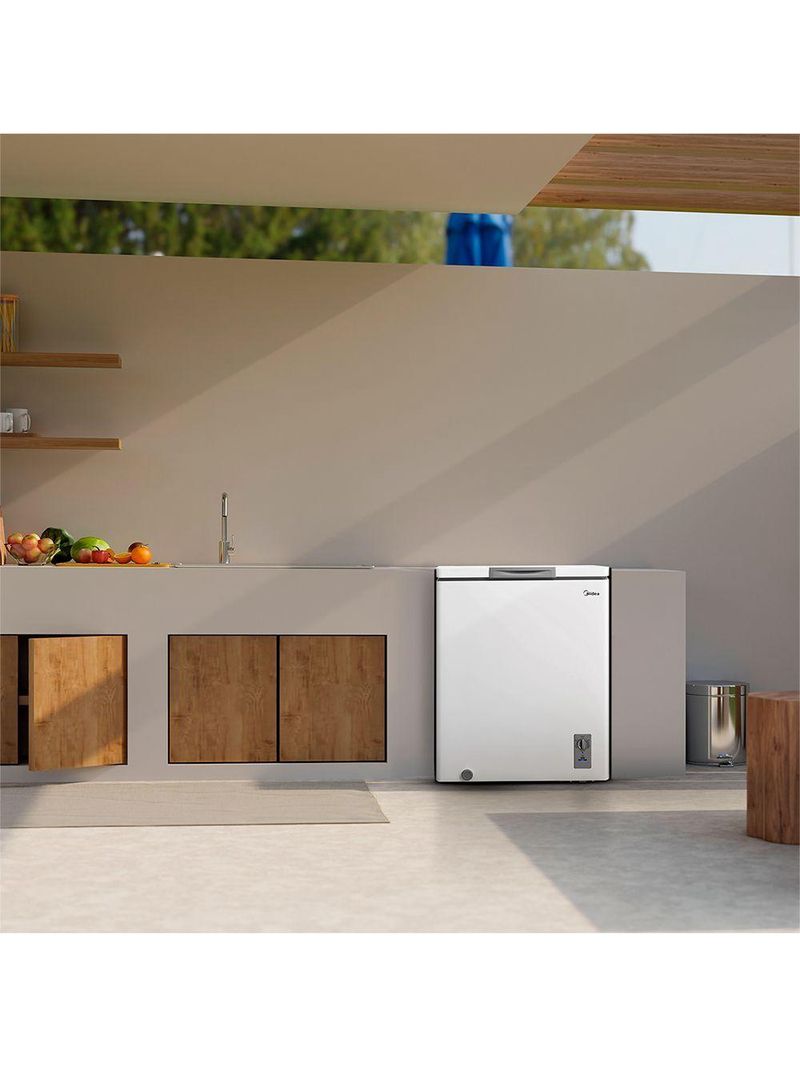Freezer Midea Horizontal 145L 1 Porta Branco 220V (MDRC207SLA012)