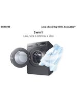 Lava e seca samsung wd11a 3 em 1 inox look com ecobubble e lavagem a seco wd11a4453bx – 11 kg