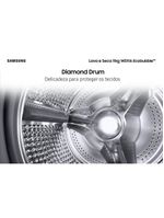 Lava e seca samsung wd11a 3 em 1 inox look com ecobubble e lavagem a seco wd11a4453bx – 11 kg