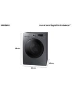 Lava e seca samsung wd11a 3 em 1 inox look com ecobubble e lavagem a seco wd11a4453bx – 11 kg